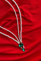 Emerald Double-Strand Pearl Necklace