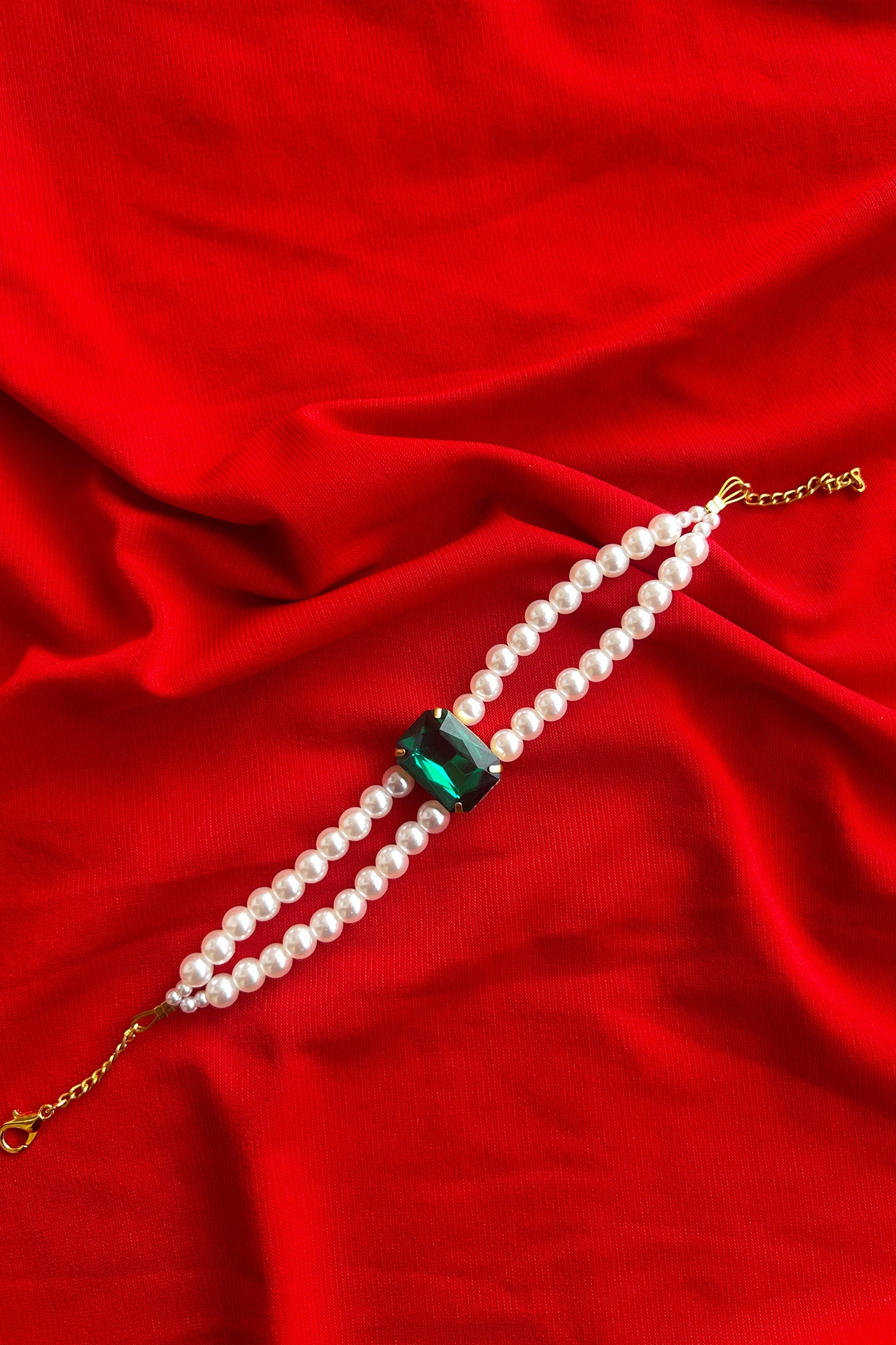 Emerald Pearl Bracelet