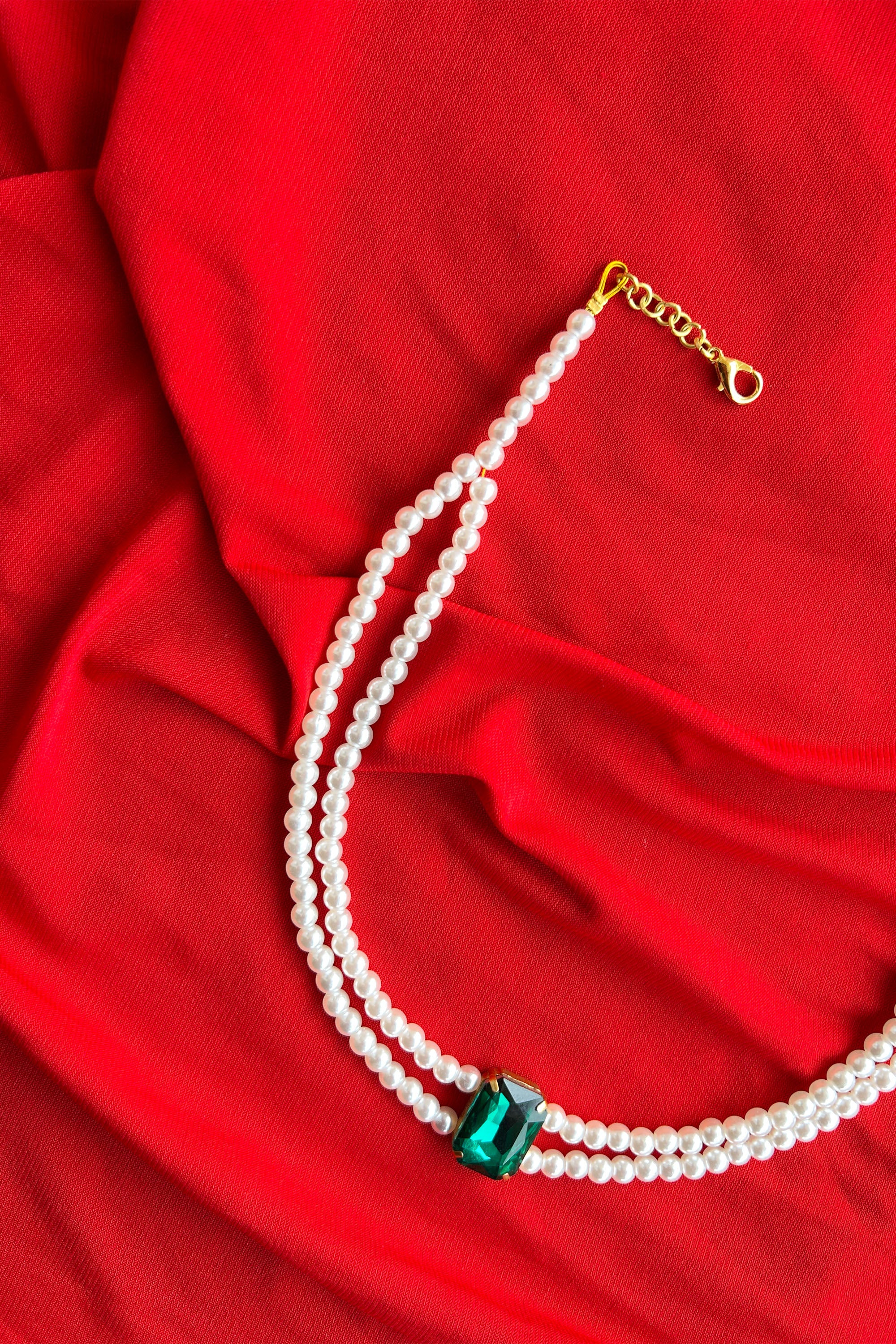 Emerald Pearl Necklace