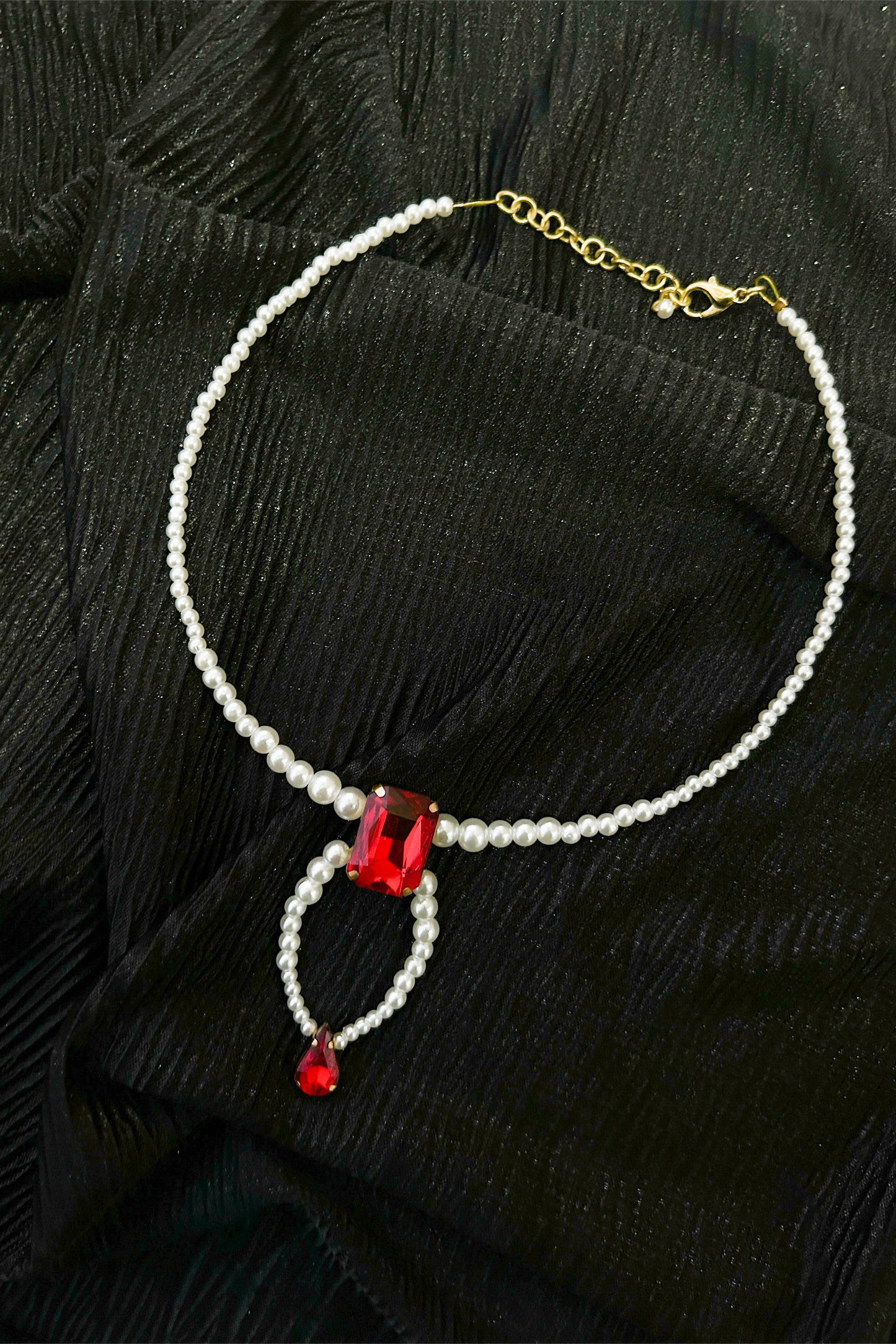Royal Red Bloom Necklace