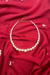Graduated Pearl Bead Necklace 3 to 12MM
