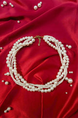 Triple-Strand Layered Pearl Necklace