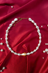 Golden Drop Baroque Statement Necklace