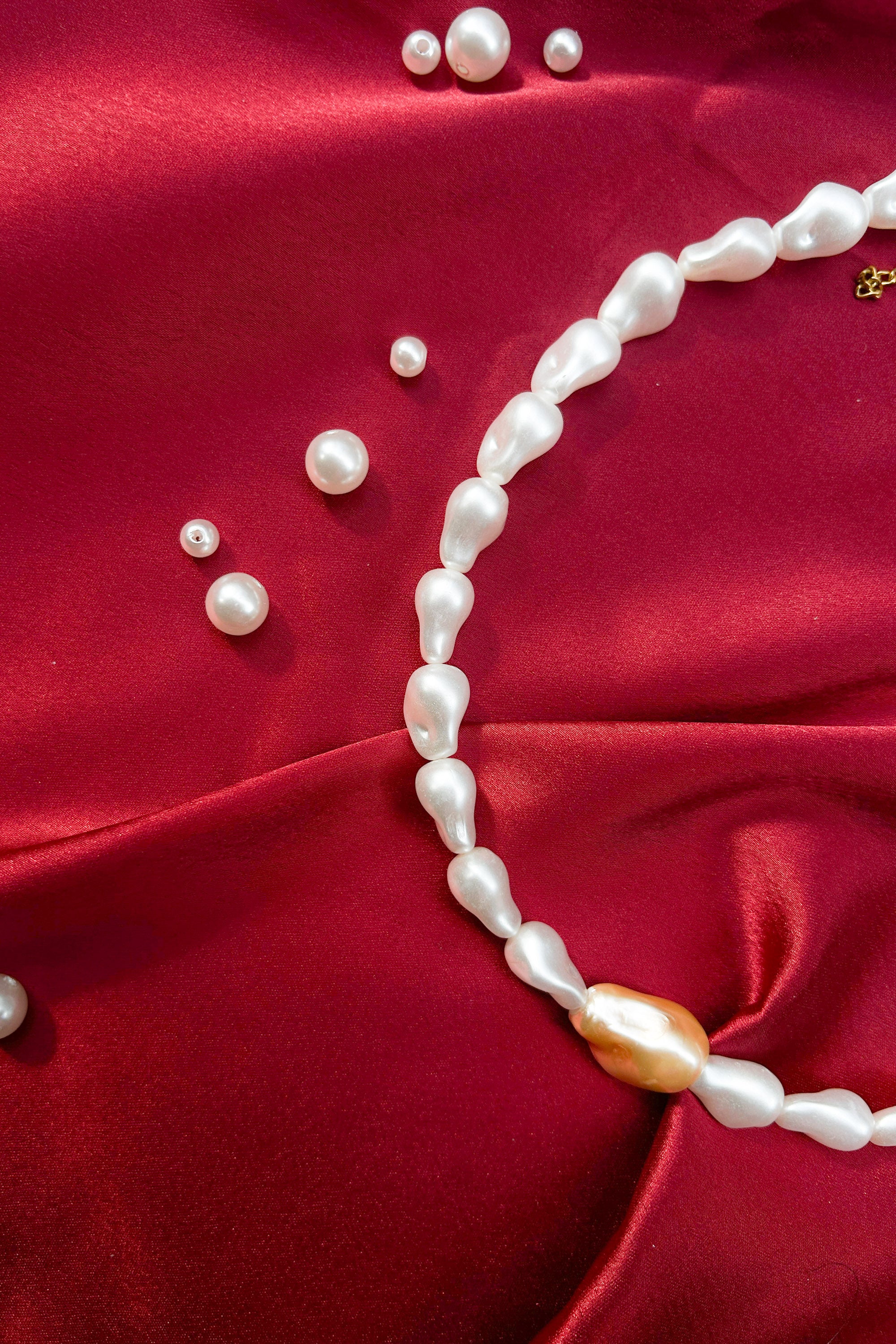 Golden Drop Baroque Statement Necklace