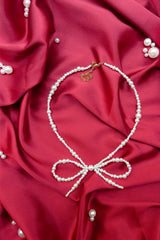 Pretty in Pearls Bow Necklace