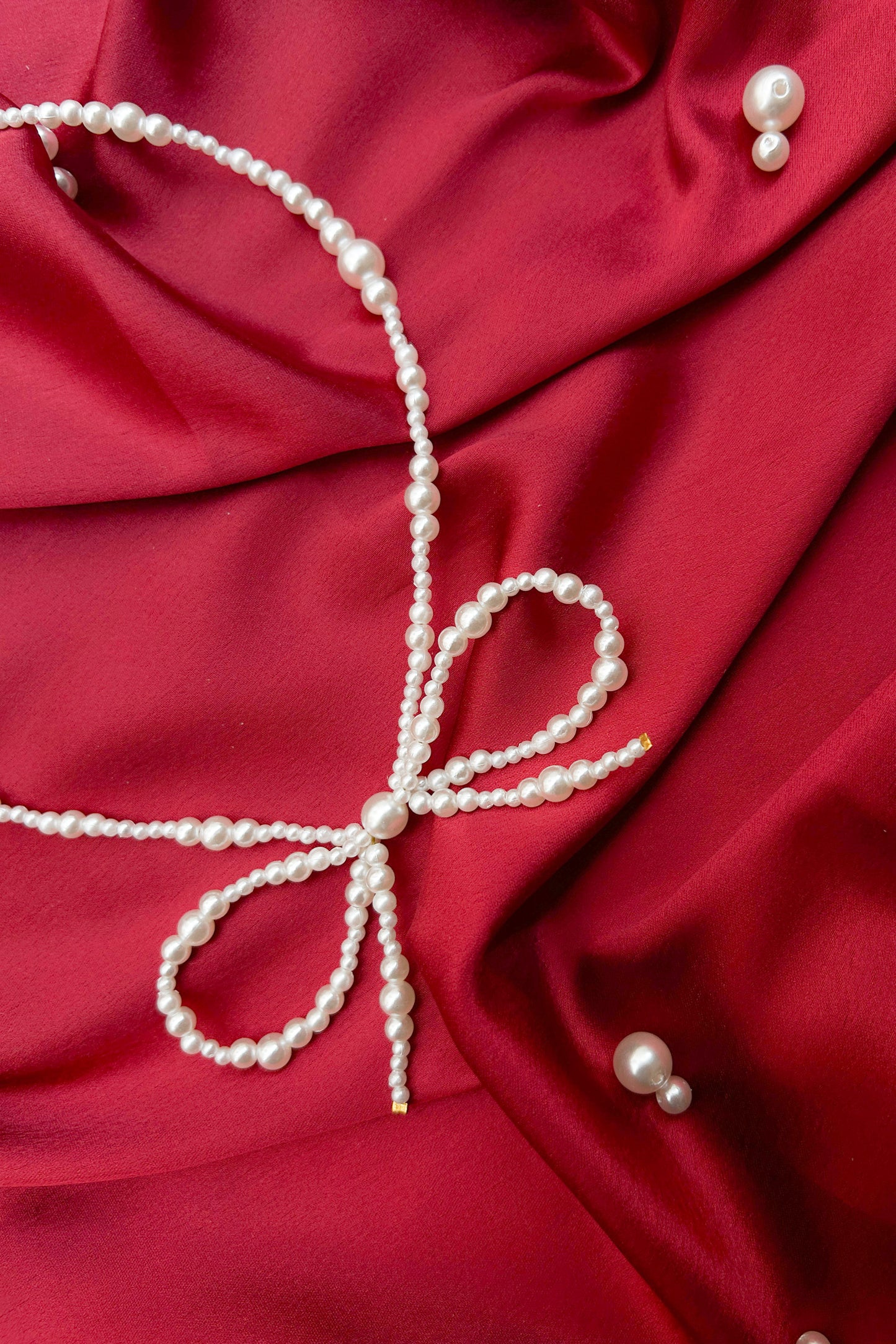 Pretty in Pearls Bow Necklace