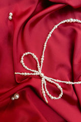 Pretty in Pearls Bow Necklace