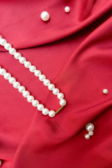 Celeste Gold Bar Pearl Necklace