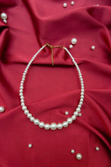 Graduated Pearl Bead Necklace 3 to 14MM