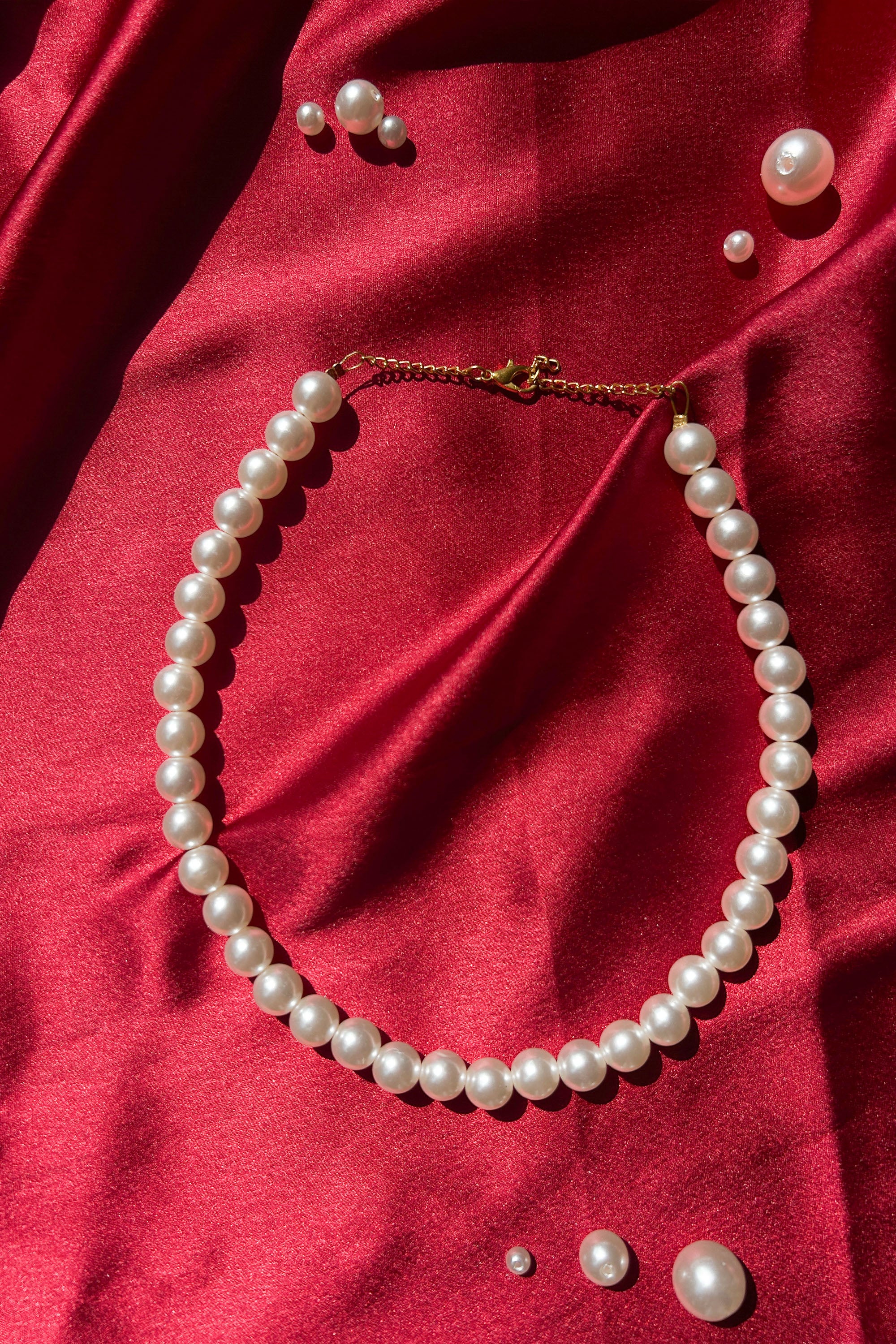 Celeste White Pearl Necklace 12MM