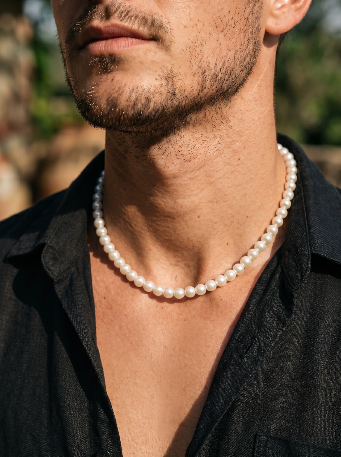 Minimal Pearl Necklace 8MM