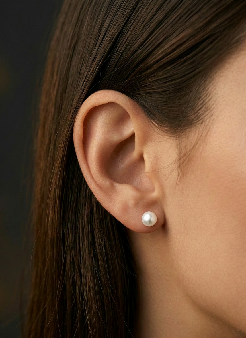 Ocean Dot Stud Earrings 5MM