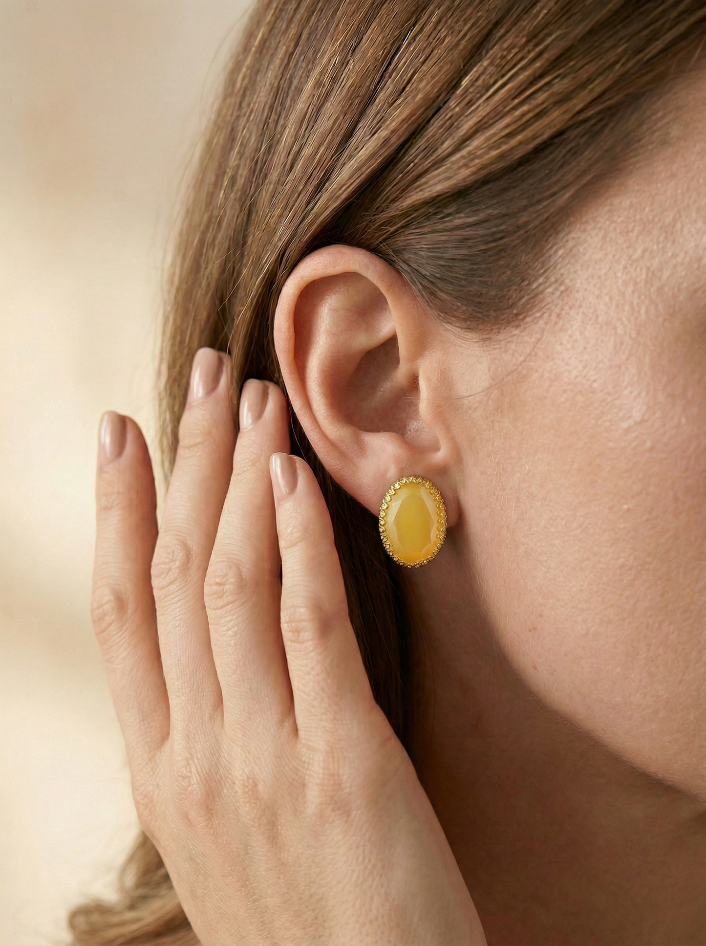 Yellow Gemstone Earrings