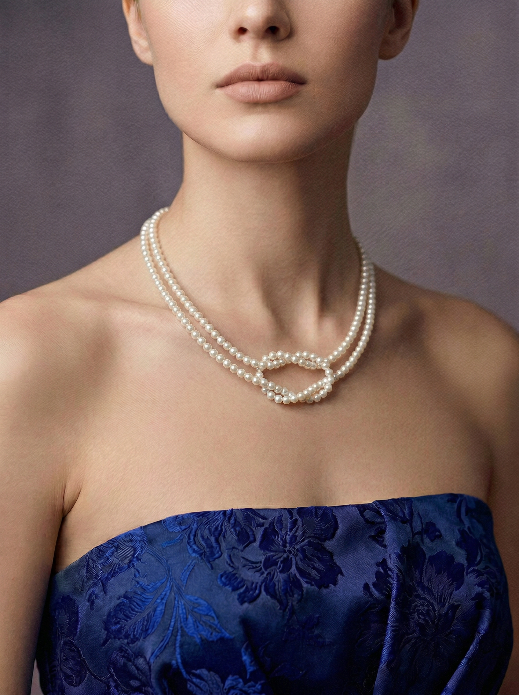 Twin Strand Pearl Necklace