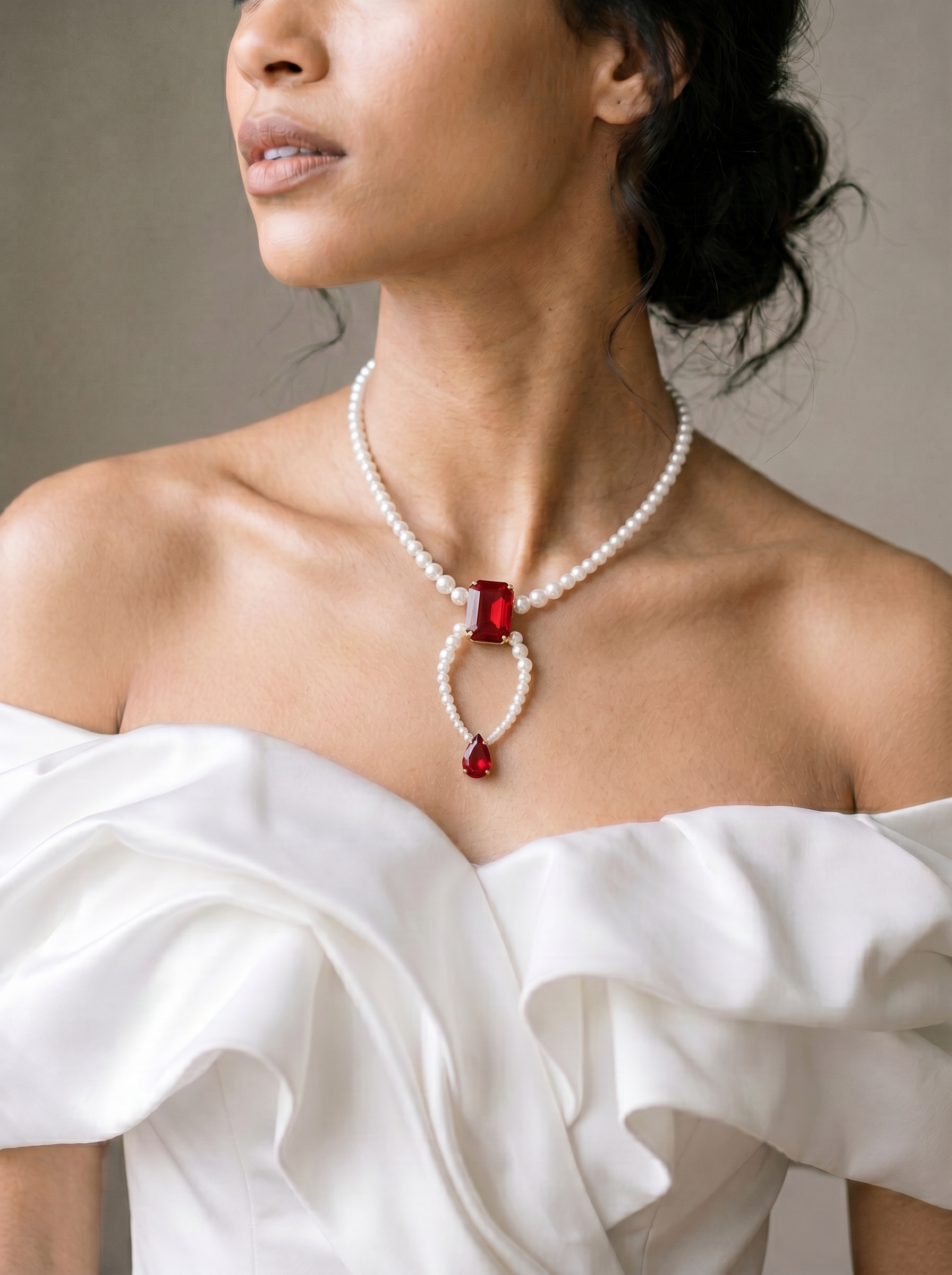 Royal Red Bloom Necklace