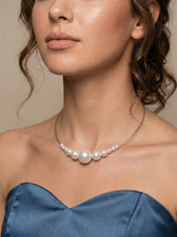 Floating Elegance Pearl Choker