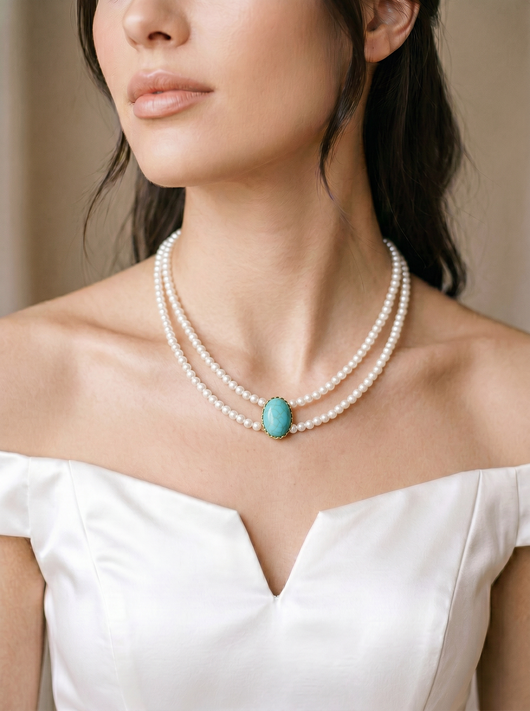 Turquoise Royale Pearl Necklace
