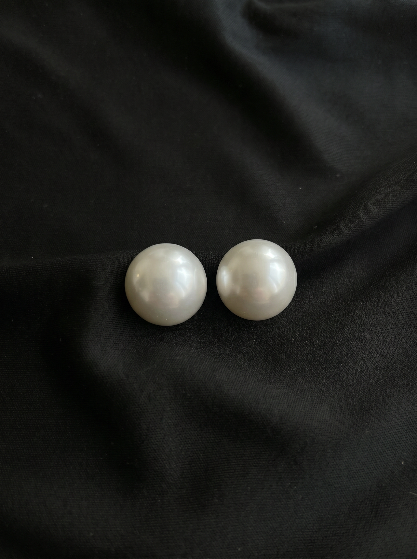 Satin Pearl Studs Earrings 14MM