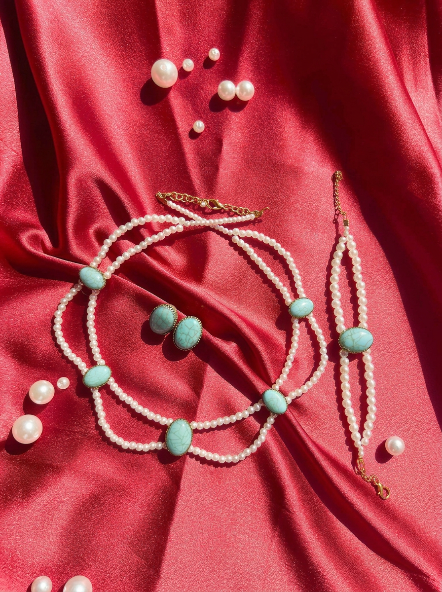 Vintage Turquoise Grace Set with Bracelet