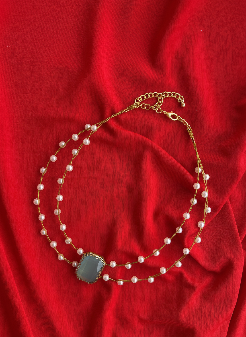 Seafoam Shine Pearl Necklace