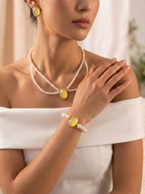 Yellow Gemstone Set with Bracelet