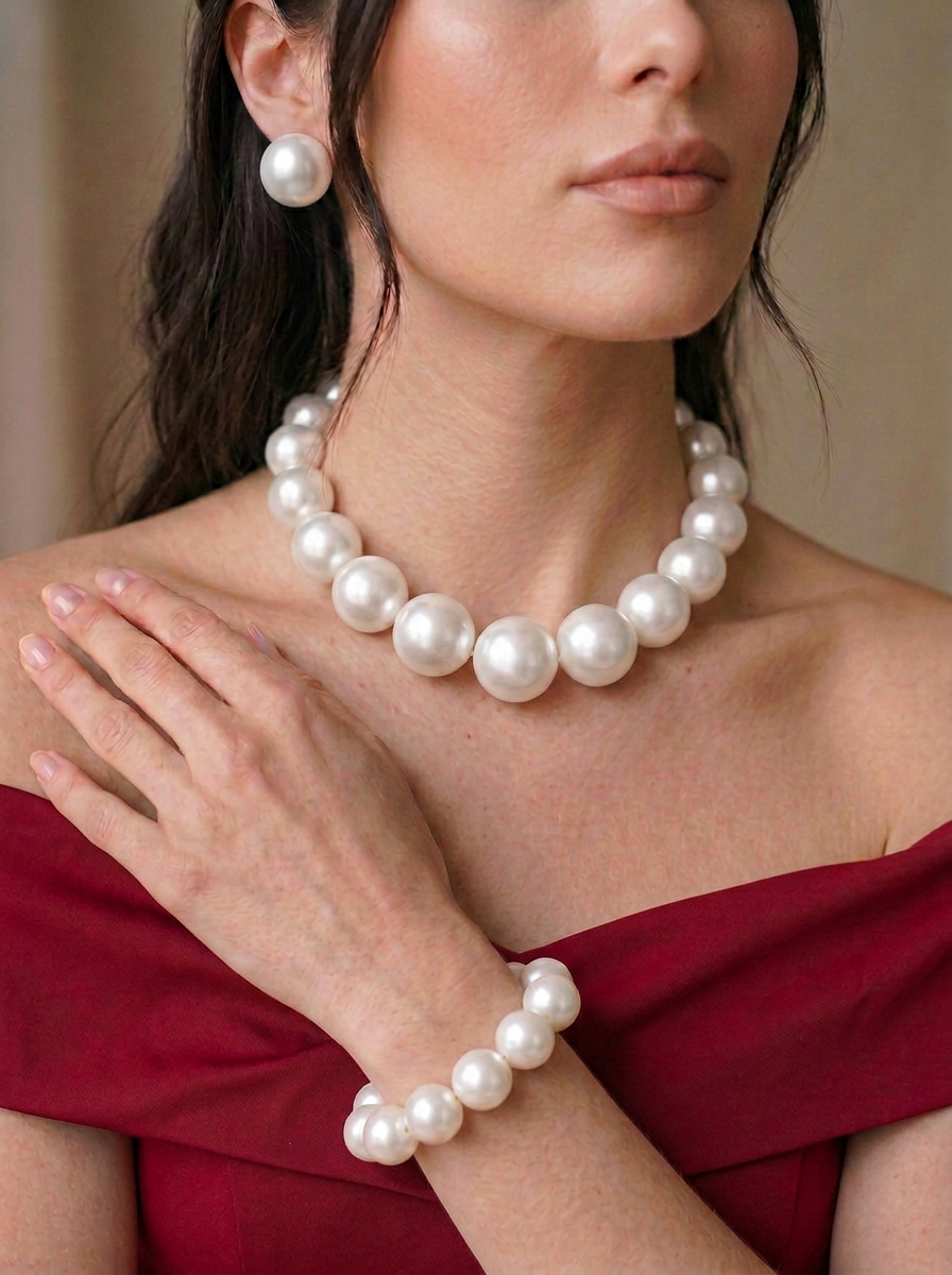 Ever Elegance Pearl Set 18MM with Bracelet 14MM